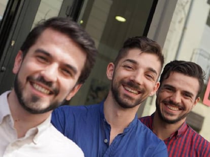 Los fundadores de Binfluencer Jesús San Román, Javier Yuste e Iván Martín.