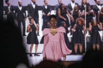 Desfile de Pyer Moss durante la Semana de la Moda de Nueva York, el pasado domingo.