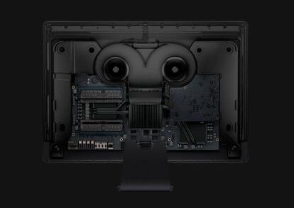 interior del iMac Pro