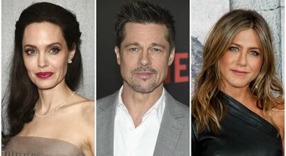 Angelina Jolie, Brad Pitt y Jannifer Aniston.