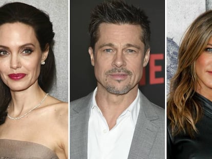 Angelina Jolie, Brad Pitt y Jannifer Aniston.