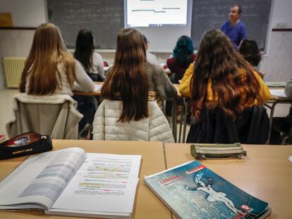 Clases de Literatura en el Instituto del Luis Vives de Valencia.