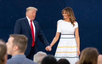 Donald y Melania Trump, en las celebraciones del 4 de julio.