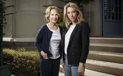 Las actrices francesas Nathalie Baye y Laura Smet, en un hotel de Madrid.