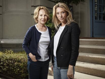 Las actrices francesas Nathalie Baye y Laura Smet, en un hotel de Madrid.