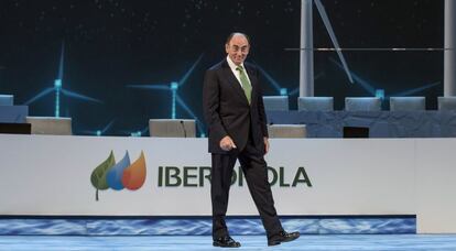 Ignacio S&aacute;nchez Gal&aacute;n, presidente de Ibedrola, durante su &uacute;ltima junta de accionistas.