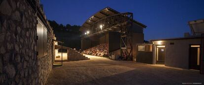 Una obra del festival de teatro La antigua mina, cerca de San Lorenzo de El Escorial. 