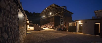 Una obra del festival de teatro La antigua mina, cerca de San Lorenzo de El Escorial. 