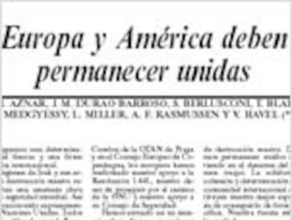 Pantalla de la carta publicada en EL PAÍS