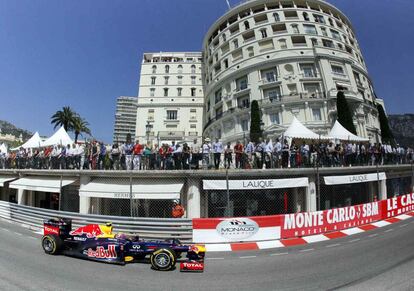 Mark Webber en el circuito urbano.