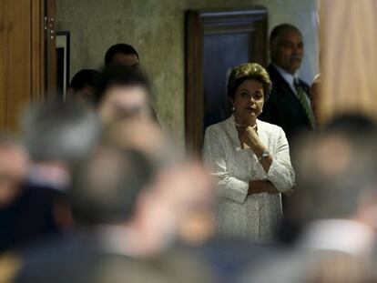 Dilma na prévia do anúncio dos novos ministros