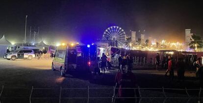 Imagen cedida a Europa Press de los servicios de emergencia en el Medusa Sunbeach Festival.