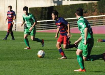 Lee. en un partido del Juvenil A en la temporada 2015-2016. 