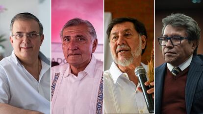 Marcelo Ebrard, Adán Augusto, Gerardo Noroña y Ricardo Monreal.