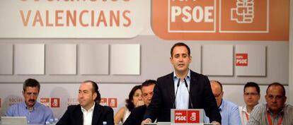 Jorge Alarte, en la asamblea de los socialistas valencianos
