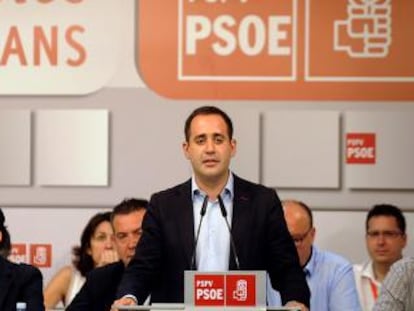 Jorge Alarte, en la asamblea de los socialistas valencianos