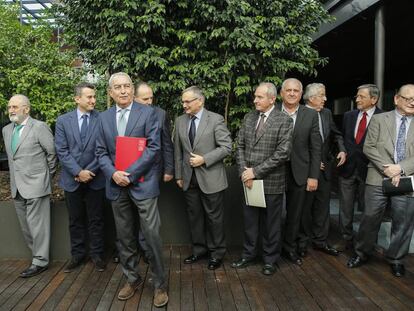 Imatge d'arxiu d'una reunió empresarial pel corredor mediterrani a València.