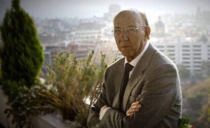 José Lladro, en la terraza de su casa en 2010. 