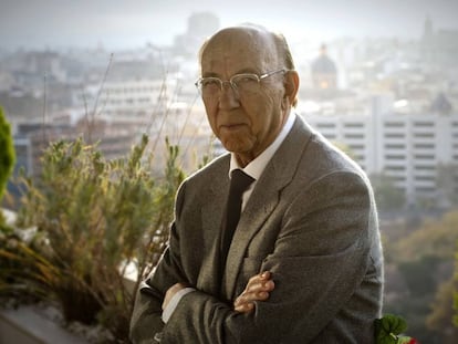 José Lladro, en la terraza de su casa en 2010. 