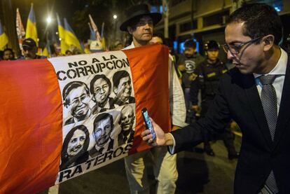 Una protesta en Perú en contra del Fujimorismo. 