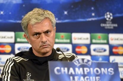 Mourinho, durante la rueda de prensa. 