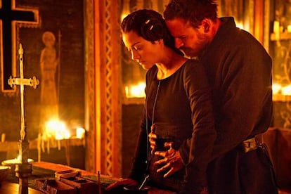 Marion Cotillard y Michael Fassbender, en un fotograma de 'Macbeth'.