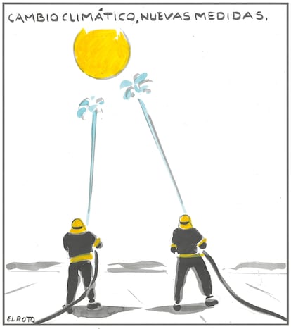 El Roto: mangueras para el cambio climático