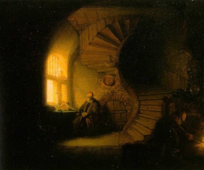 'Filósofo en meditación' (1632), de Rembrandt.