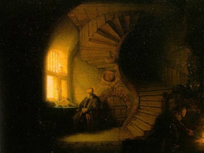 'Filósofo en meditación' (1632), de Rembrandt.
