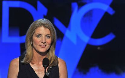 Caroline Kennedy, durante su intervención en la Convención Nacional Demócrata de 2008.