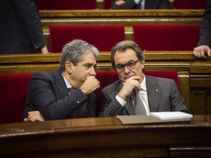 Francesc Homs i Artur Mas, al Parlament la setmana passada.