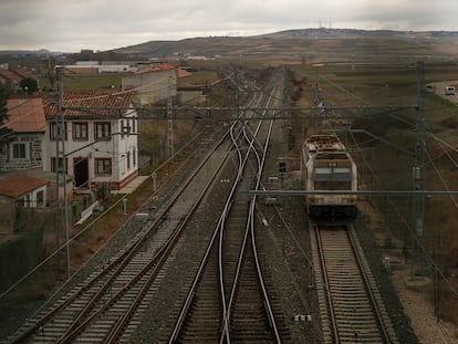 Vías férreas en la provincia de Burgos.