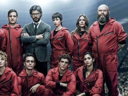 El elenco de la serie 'La Casa de Papel'.