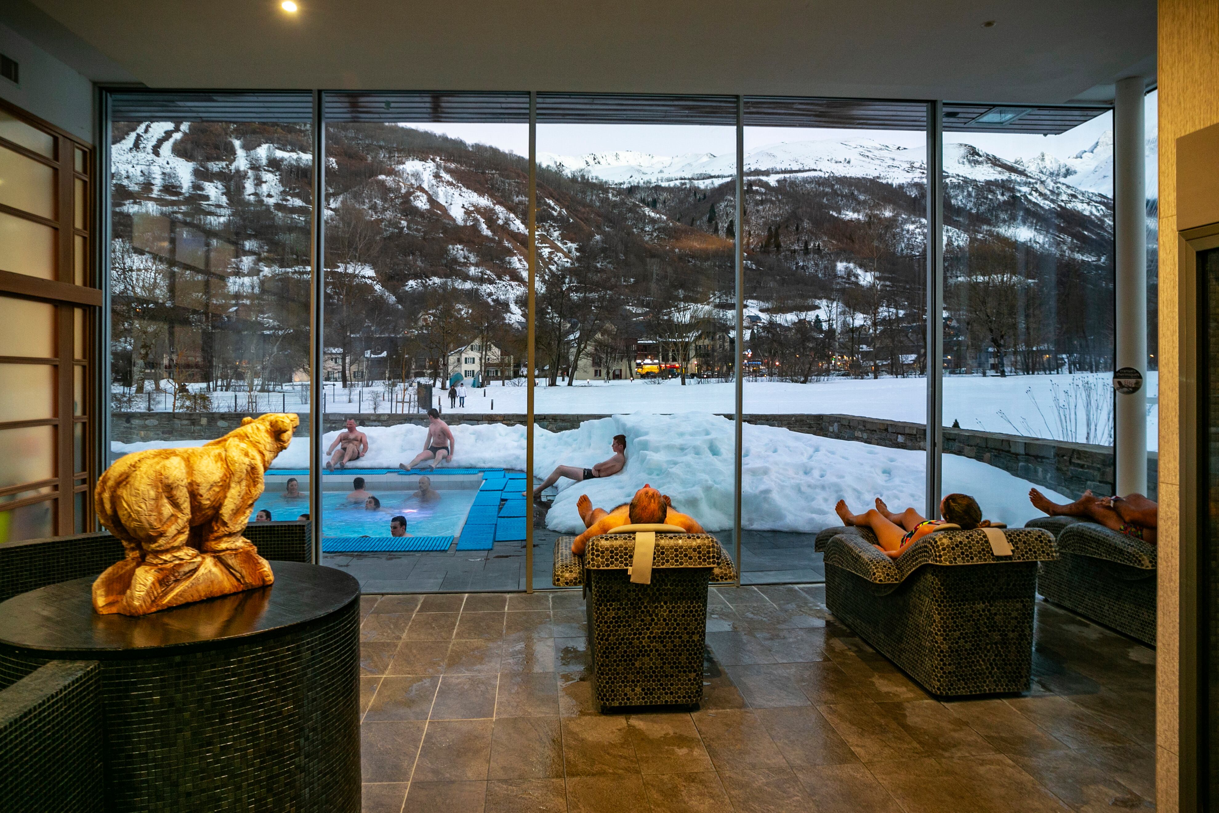 Spa de la estación de esquí de Peyragudes, en los Pirineos franceses.