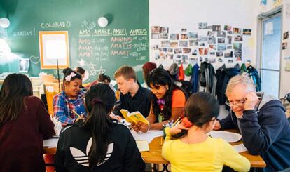 Stephen Haff durante una de las clases en Brooklym &copy; Yoon Kim