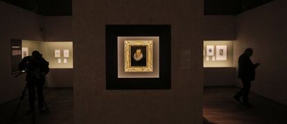 Una imagen de la exposición 'Miguel de Cervantes. De la vida al mito', en la Biblioteca Nacional.