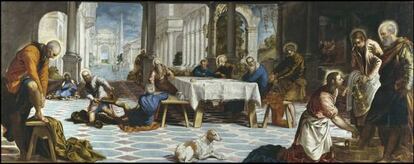 &#039;El lavatorio&#039; de Tintoretto.