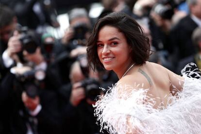 Michelle Rodríguez la proyección de ‘Érase una vez en Hollywood’ en Cannes en 2019.