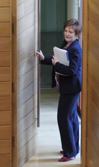 Rocio Mosquera, conselleira de Sanidade, en el Parlamento gallego en 2012.