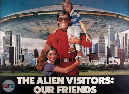 Uno de los carteles que se podían ver en la serie y que se usaron para su promoción en Estados Unidos. 