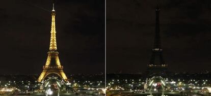 Vista de la Torre Eiffel de París