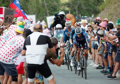 Mikel Landa durante la etapa 20 del Tour de Francia, el sábado.