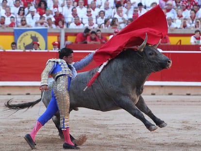 Alberto Aguilar, ayer en la Feria de San Ferm&iacute;n.