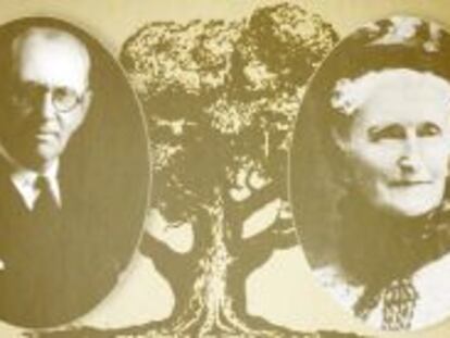 David MacConell, fundador de Avon, y Mrs. Albee, primera vendedora de la compa&ntilde;&iacute;a.