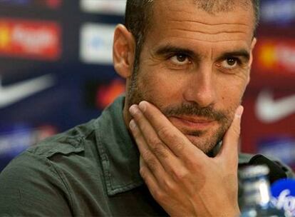 Josep Guardiola, entrenador del Barcelona.