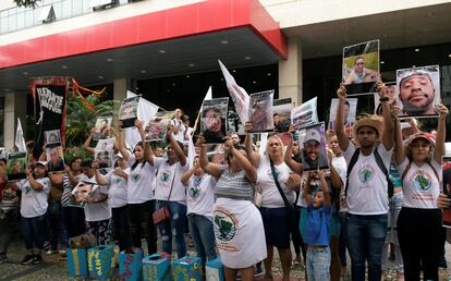 Protesto contra a mineradora Vale, em Belo Horizonte, no dia 20 de janeiro de 2020.