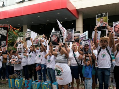 Protesto contra a mineradora Vale, em Belo Horizonte, no dia 20 de janeiro de 2020.