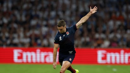 El jugador de rugby inglés George Ford durante el partido de este sábado contra Argentina.