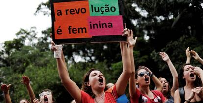 Manifestação em São Paulo. 