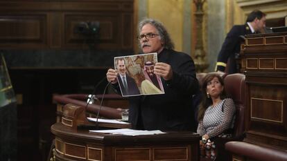 Joan Tardá, diputado de ERC, durante su comparecencía en el Congreso el pasado miércoles. 